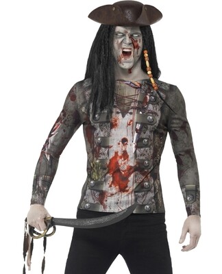 Zombie Pirate T-Shirt Medium (C22)