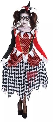 Harlequin Girl Scary Female Adult