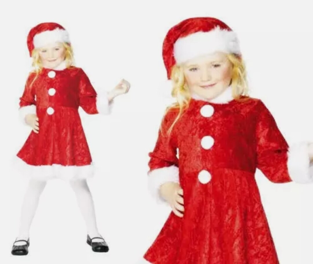 Mini Miss Santa Christmas age 3-5 (WC69)
