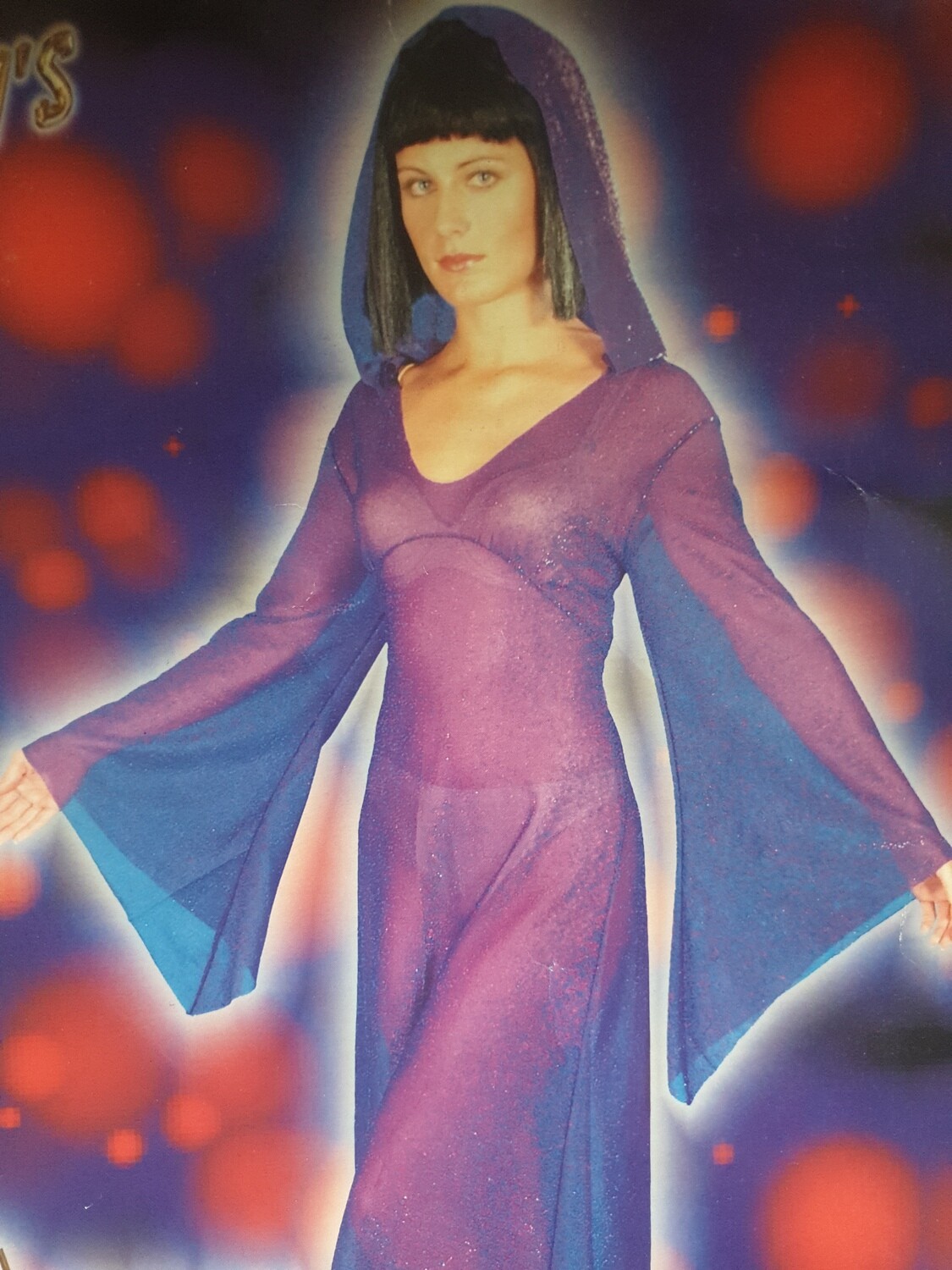 Ladies Purple Hooded Robe - one size