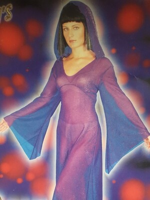 Ladies Purple Hooded Robe - one size