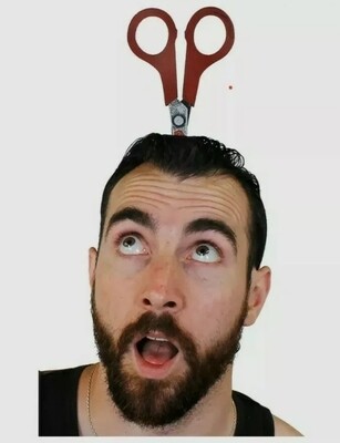 SCISSORS THROUGH HEAD HEADBAND