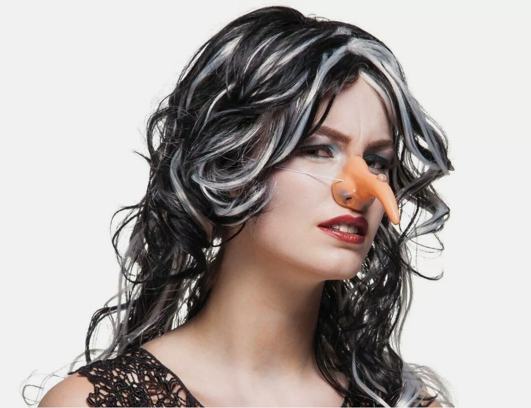 Plastic Witch Nose with Elastic Band