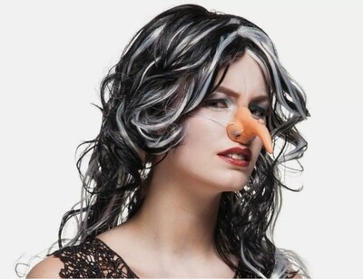 Plastic Witch Nose with Elastic Band