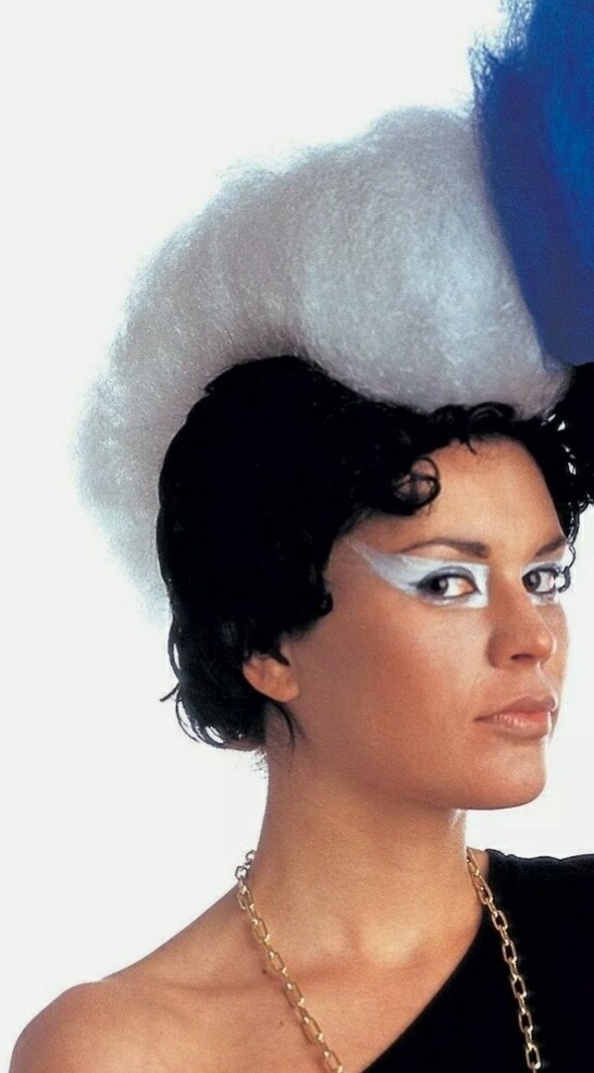 Ladies Men&#39;s Punk Rockstar Wig for 80&#39;s - White and Black colour (C22)