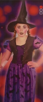 Midnight Witch Costume, Dress Age 4-6 years (C22)