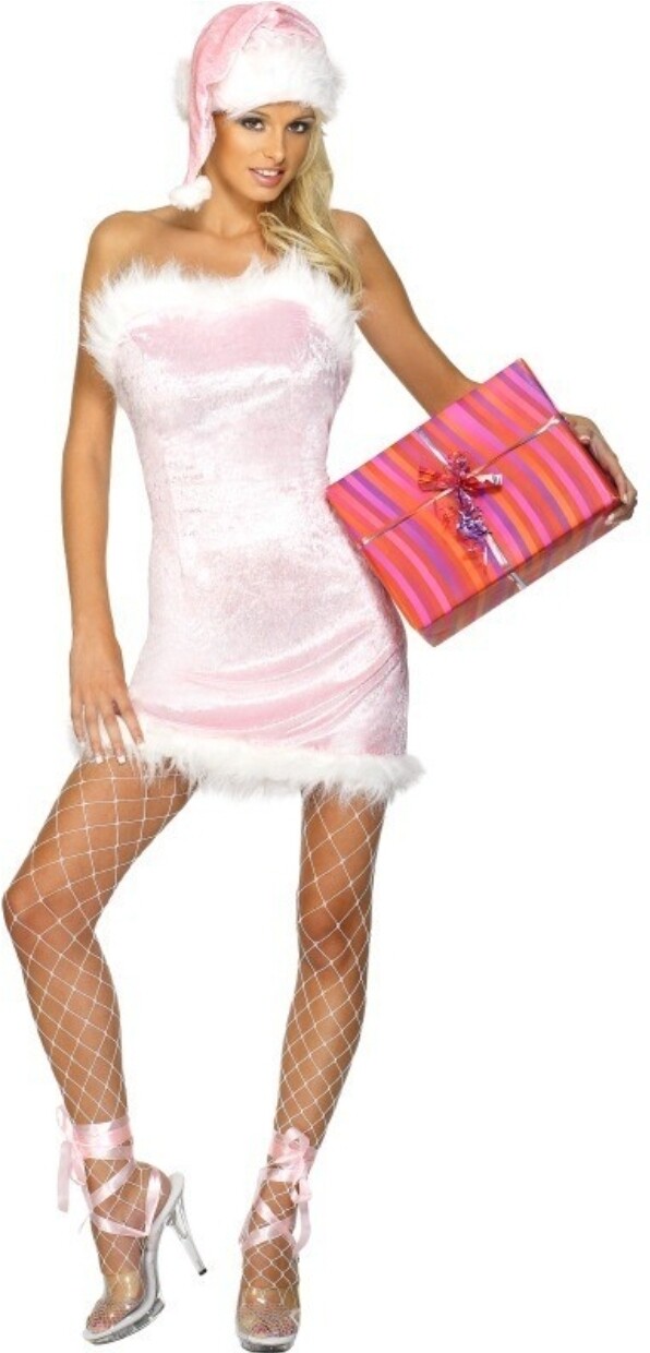 Miss Saucy Santa Light Pink Size M