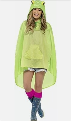 Frog Party Poncho  Adult