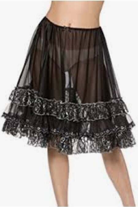 Black Knee Length Petticoat