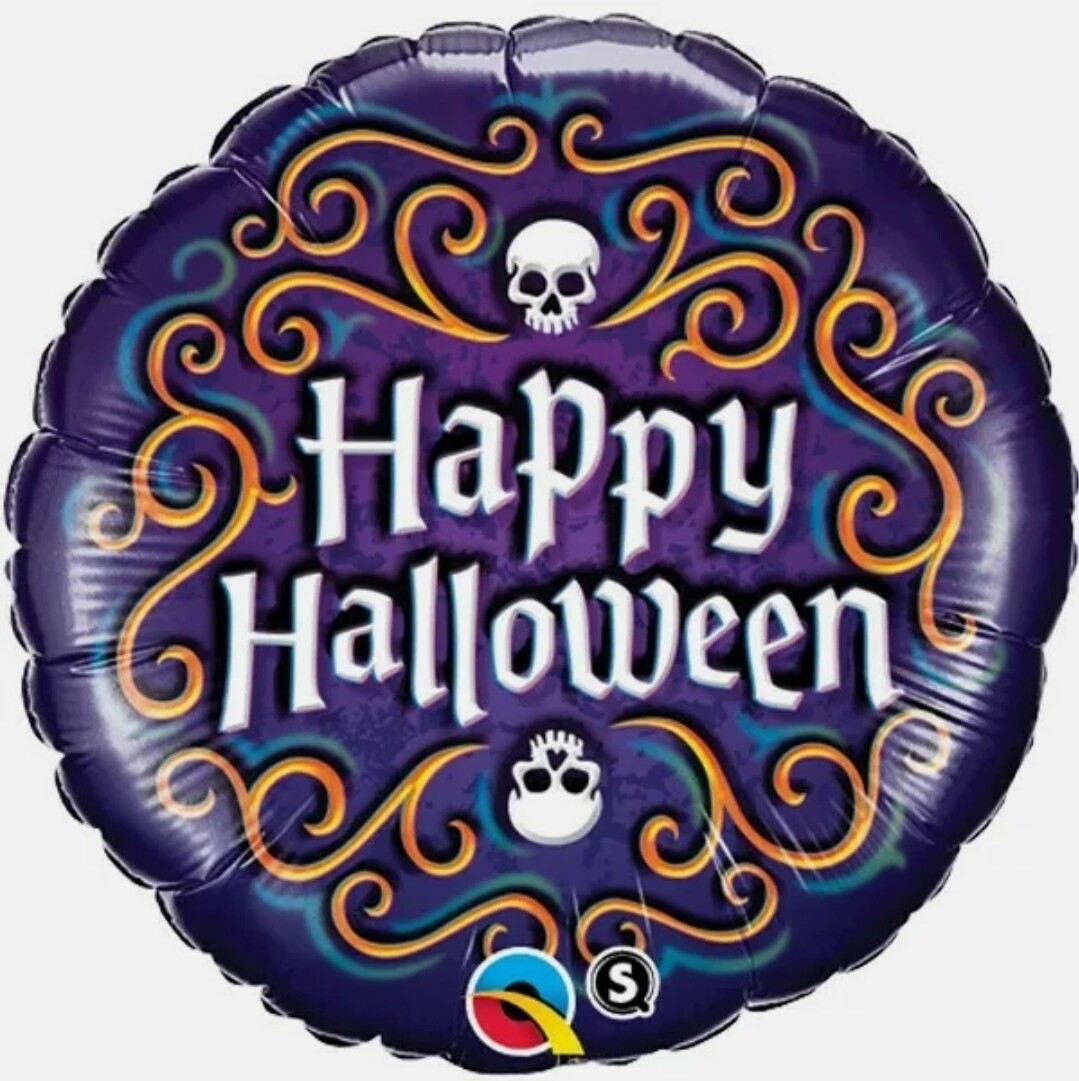 SKELETON FILIGREE HAPPY HALLOWEEN 18&quot;