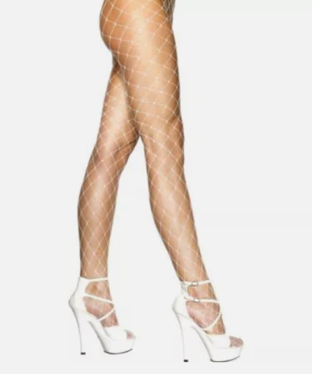 Fishnet Tights Diamond Net white