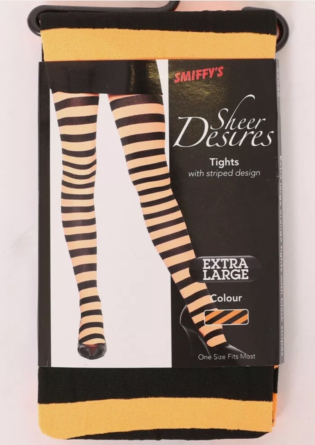 Orange striped Ladies Tights XL