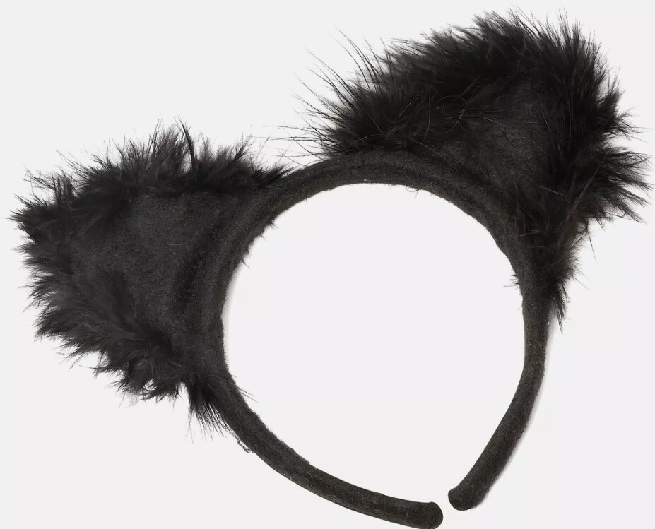 Adults Marabou Cat Ears On Headband