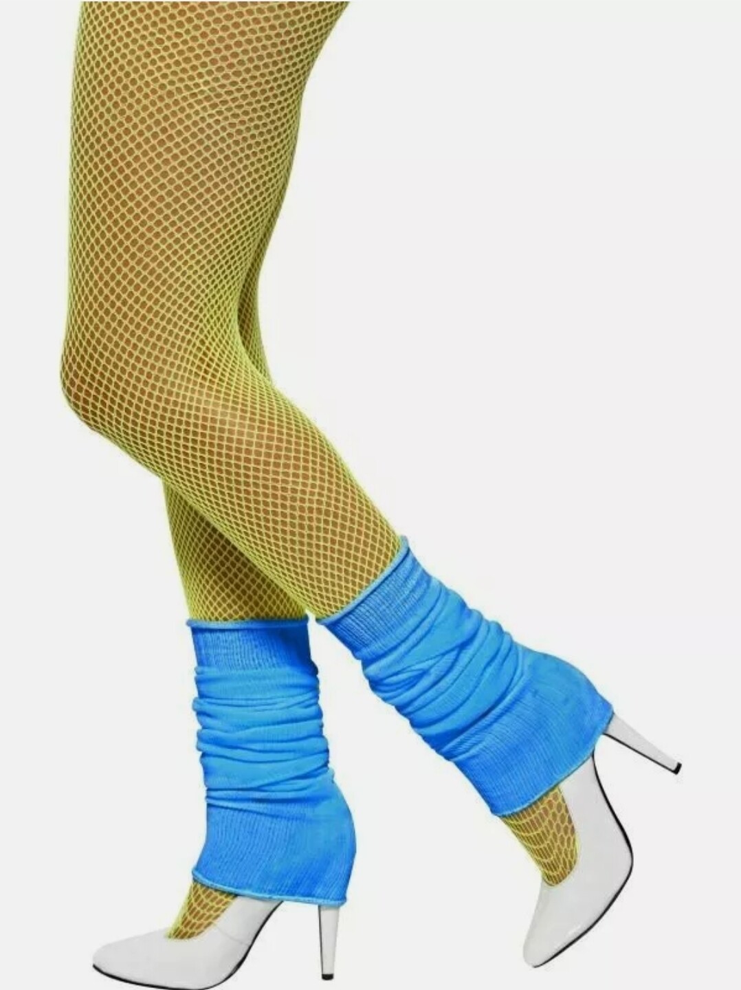 Adult 80s Rave Neon Blue Legwarmers (C22)