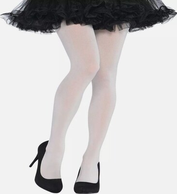 Plus Size White Tights Opaque