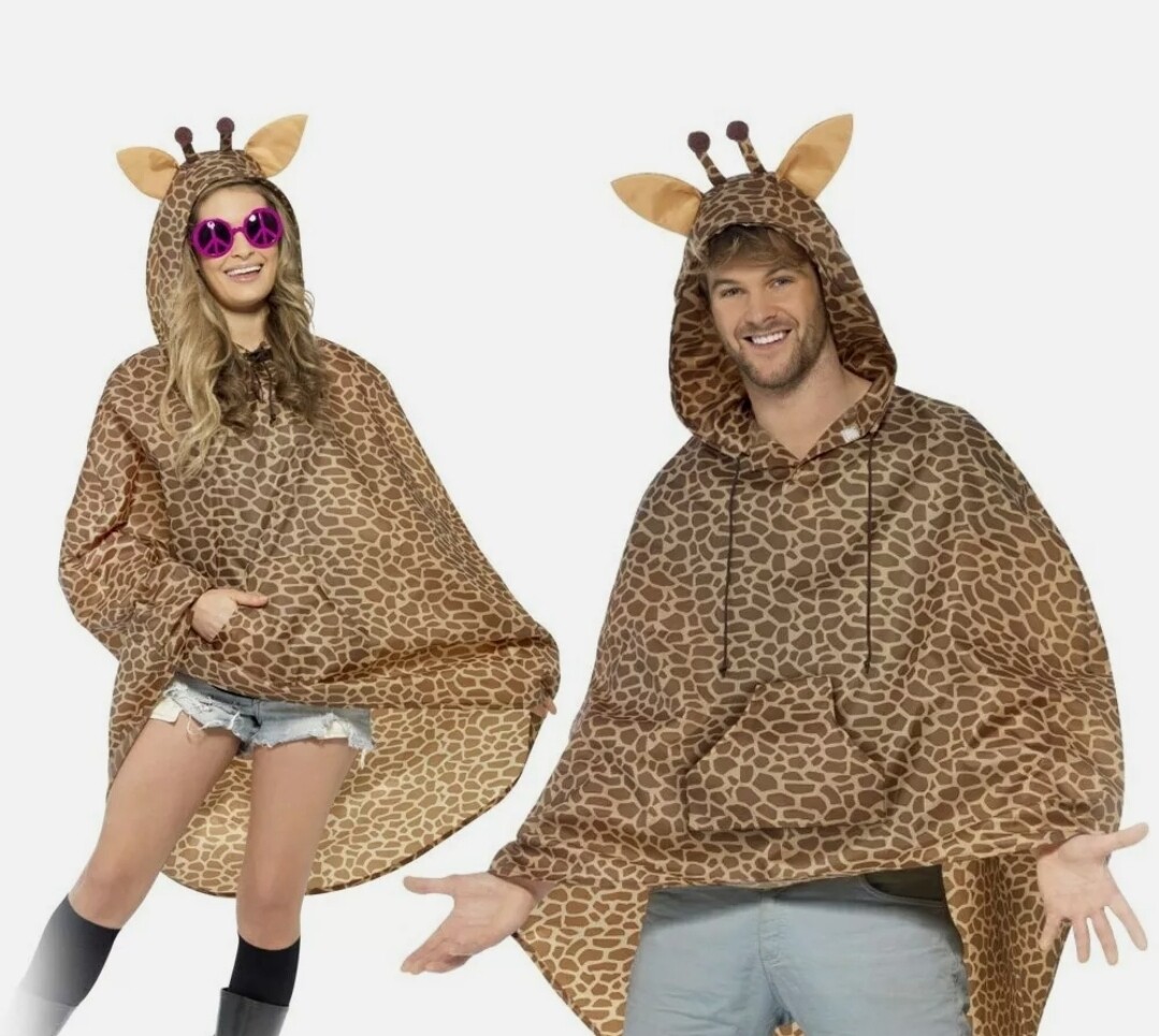 Giraffe Party Poncho Unisex