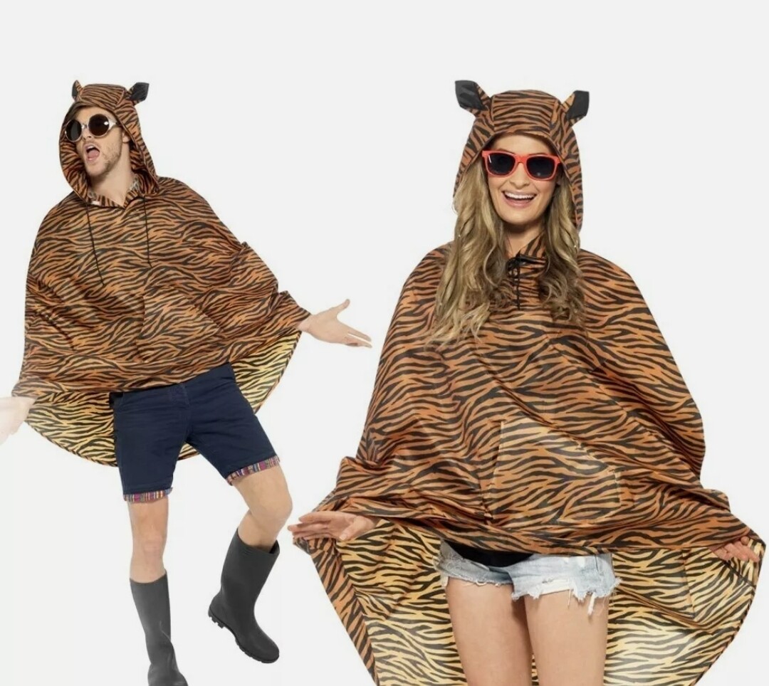 Tiger Party Poncho Festival Showerproof