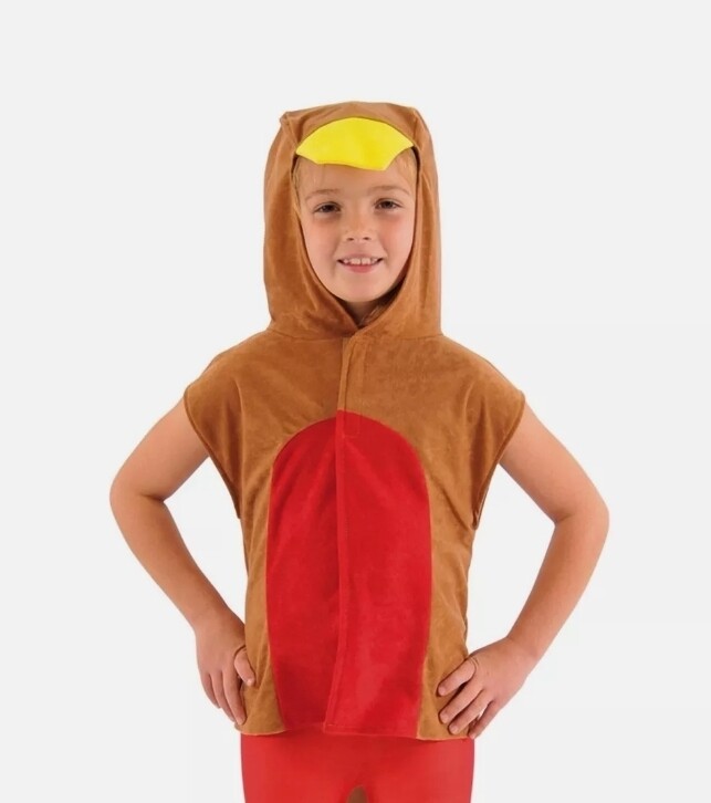 KIDS RED ROBIN BIRD TABARD COSTUME
