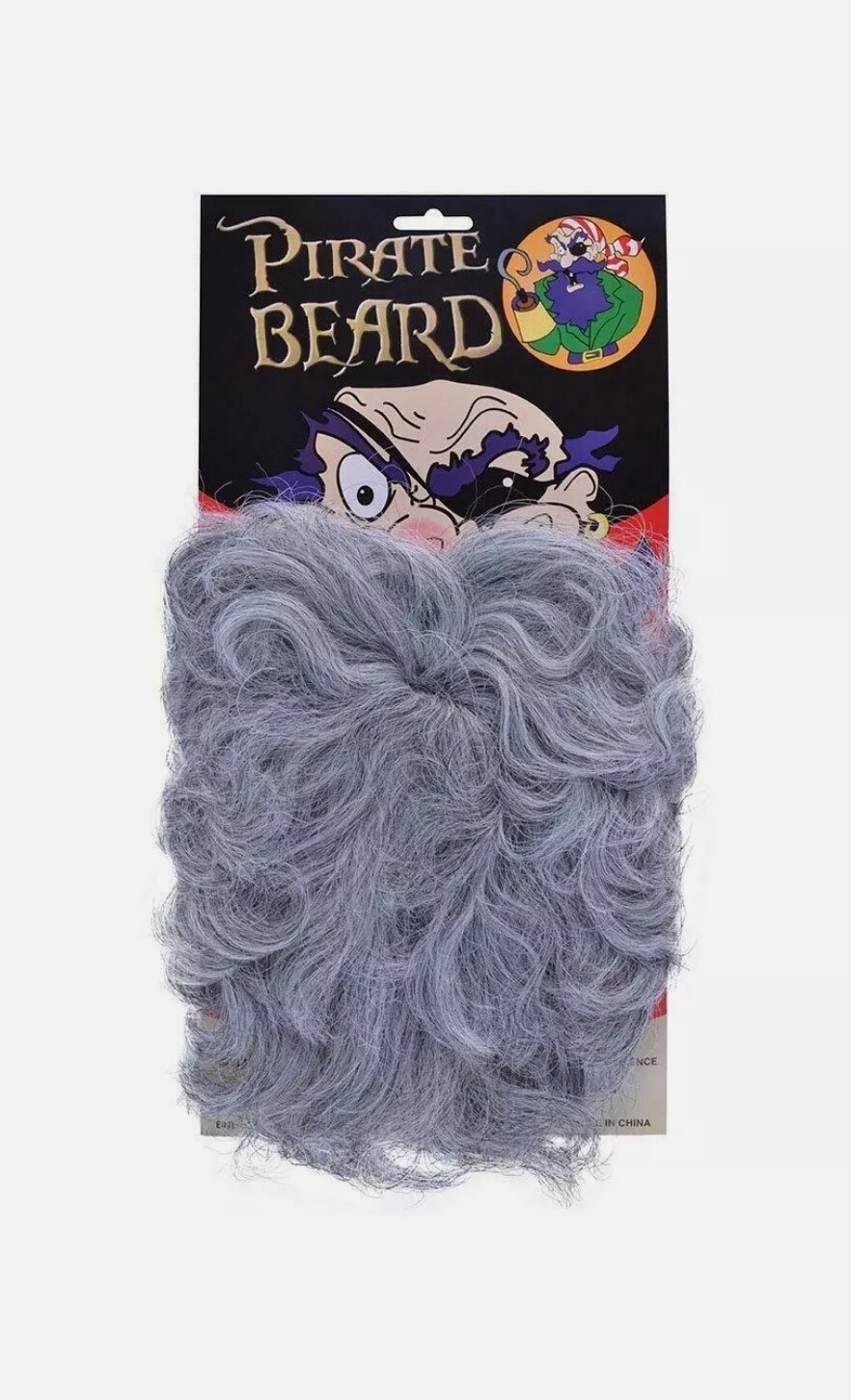 Bristol Novelty Unisex Pirate Fake Beard Grey (W35/24)
