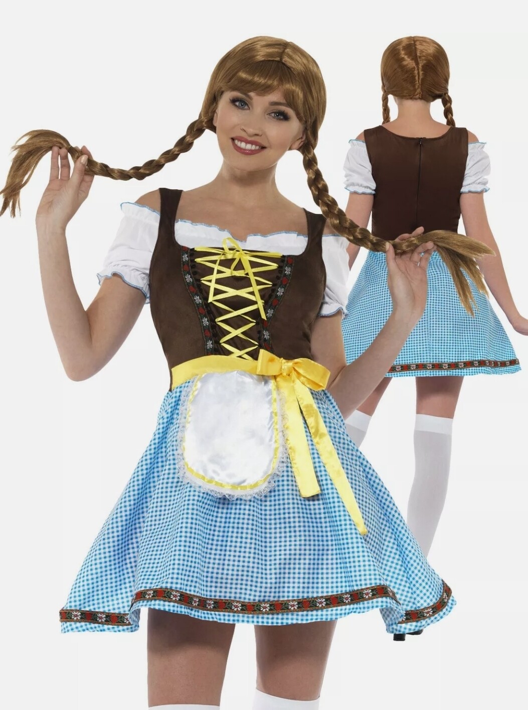 Ladies Bavarian Beer Lederhosen Costume L 16-18