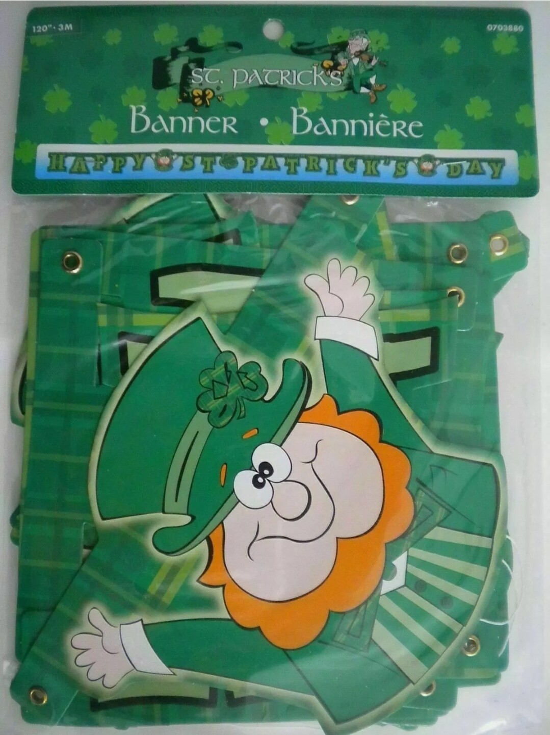 Happy St Patricks Day Green Letter Banner 10.5FT X 5&quot;
