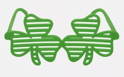 Shamrock Clover Shutter Glasses Green