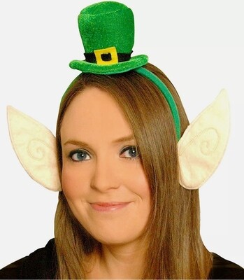 Green St Patrick&#39;s Day Leprechaun Hat Headband with Novelty Ears