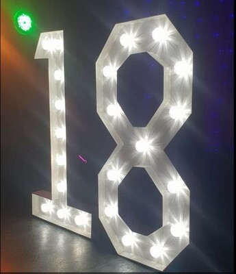 4ft Lit up Numbers