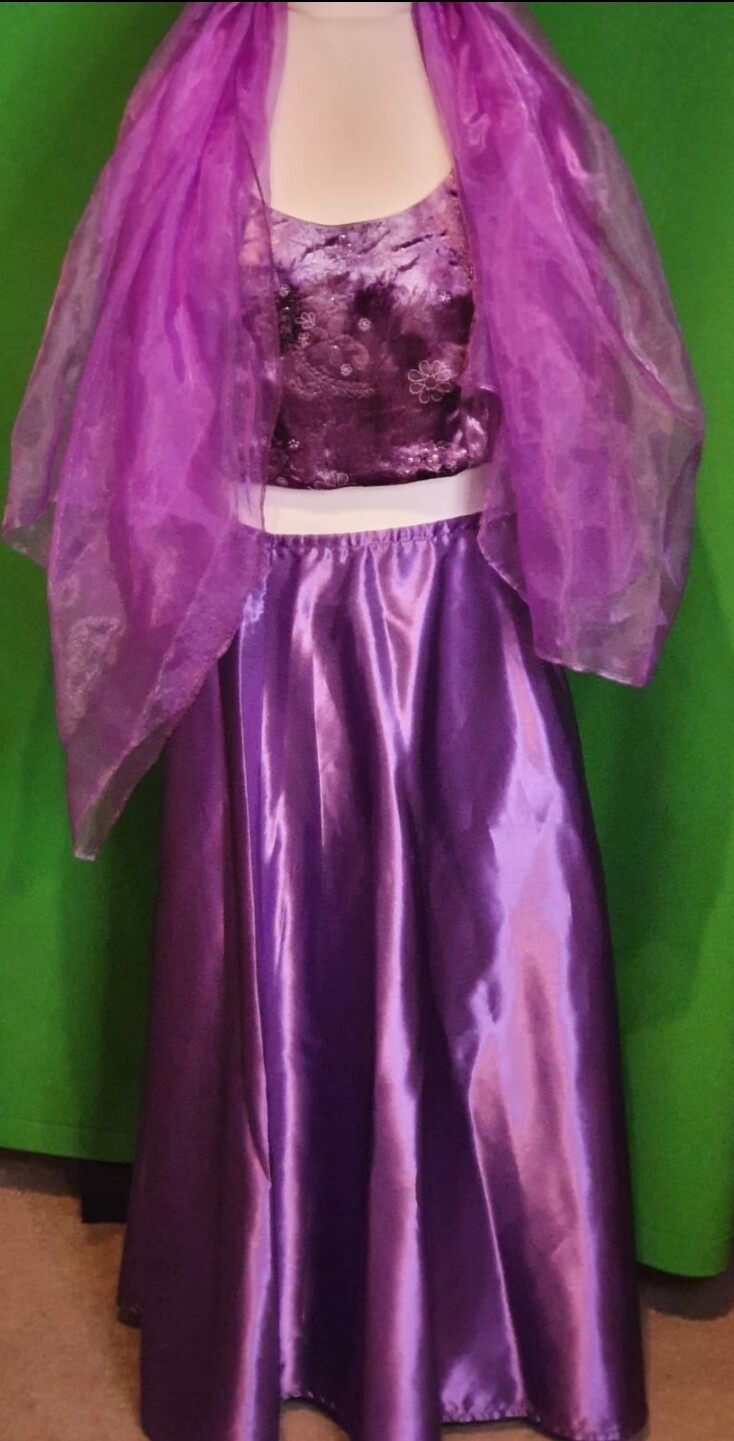 Women&#39;s Purple  Bollywood Dancer Fancy Dress Costume Size L