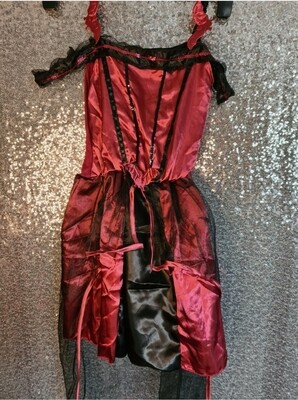 TEEN GOTHIC VAMPIRESS DRESS UP &amp; WITCH HAT (C22)
