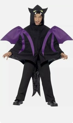 HOODED CREATURE CAPE WITH WINGS AGES 8-12 (C22)