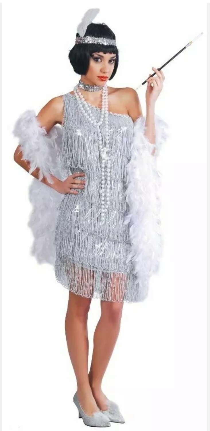 Ladies Silver Flapper M 12-14 (C22)