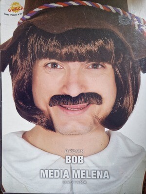 Men Women Straight Short Bob Brown Wig (W17/24)