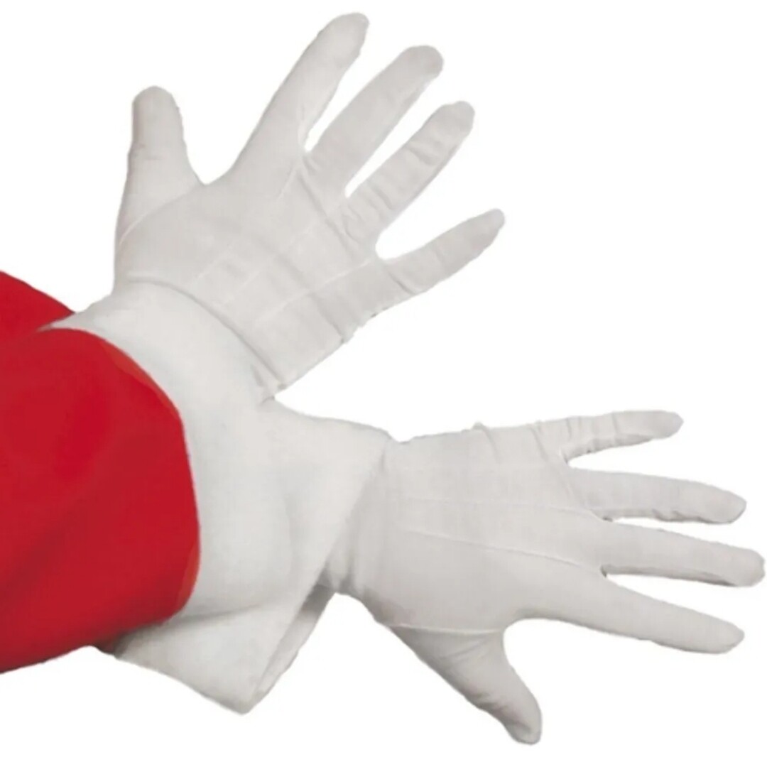 Short White Gloves Adult