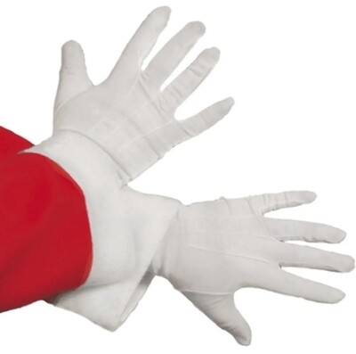 Short White Gloves Adult
