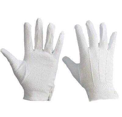 White Formal Short Gloves Adult