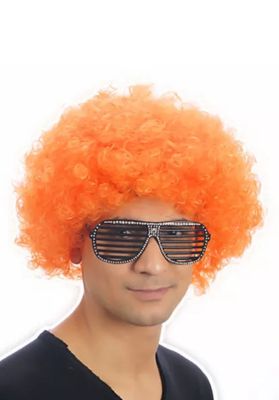 CURLY AFRO ORANGE WIGS (W19/24)