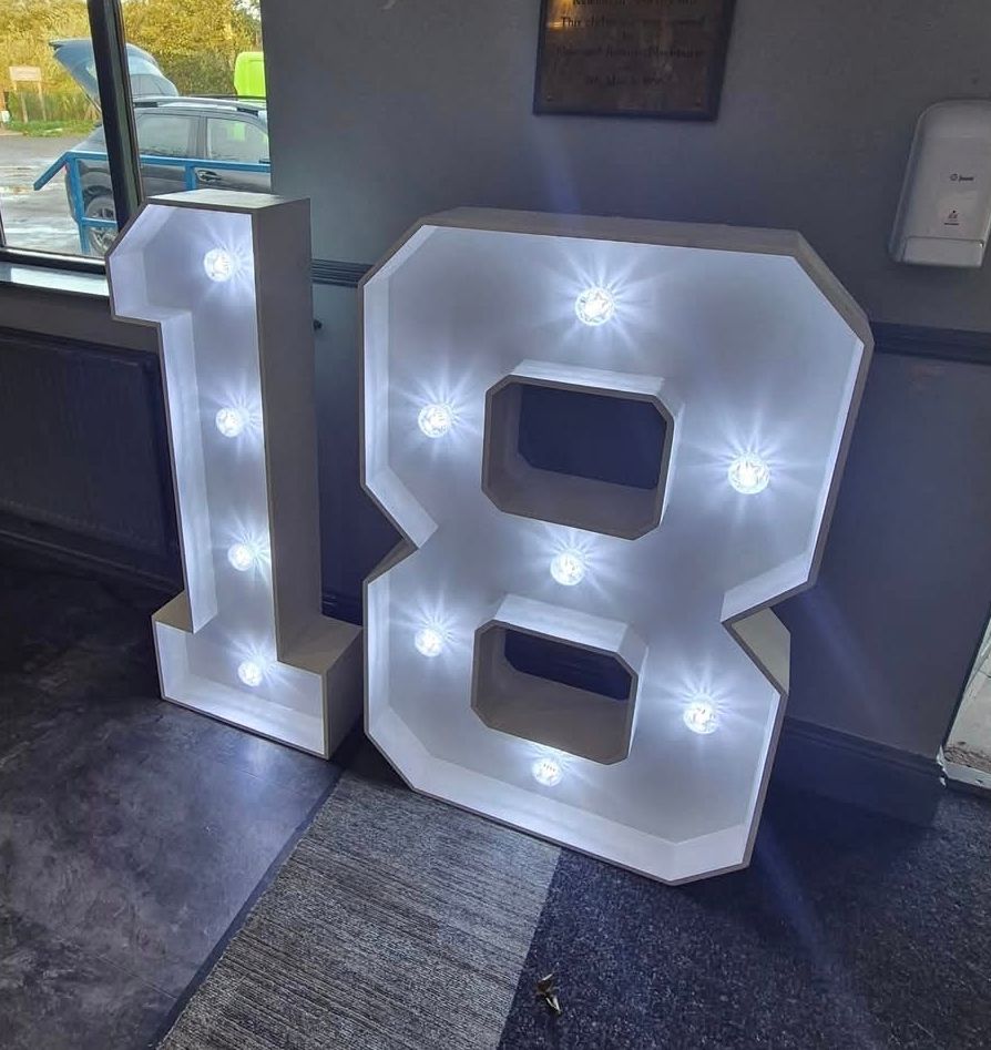 4ft Lit-Up Numbers for Hire