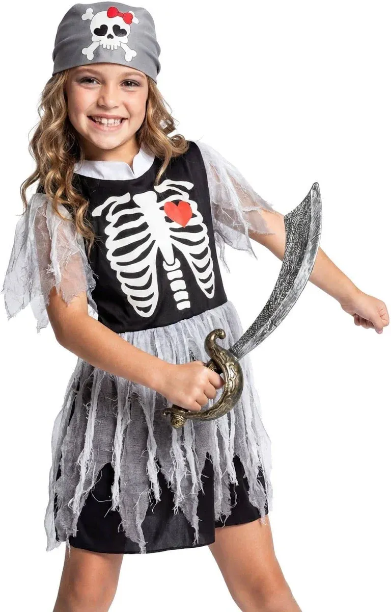 Girls Ghost Pirate 5-6 Yrs