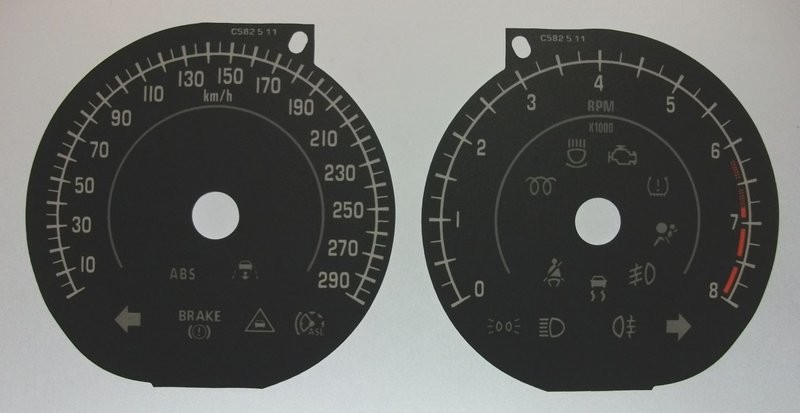 XF / XK KMH DIAL CONVERSION
