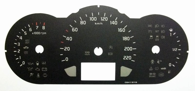 RIO PETROL KMH DIAL CONVERSION