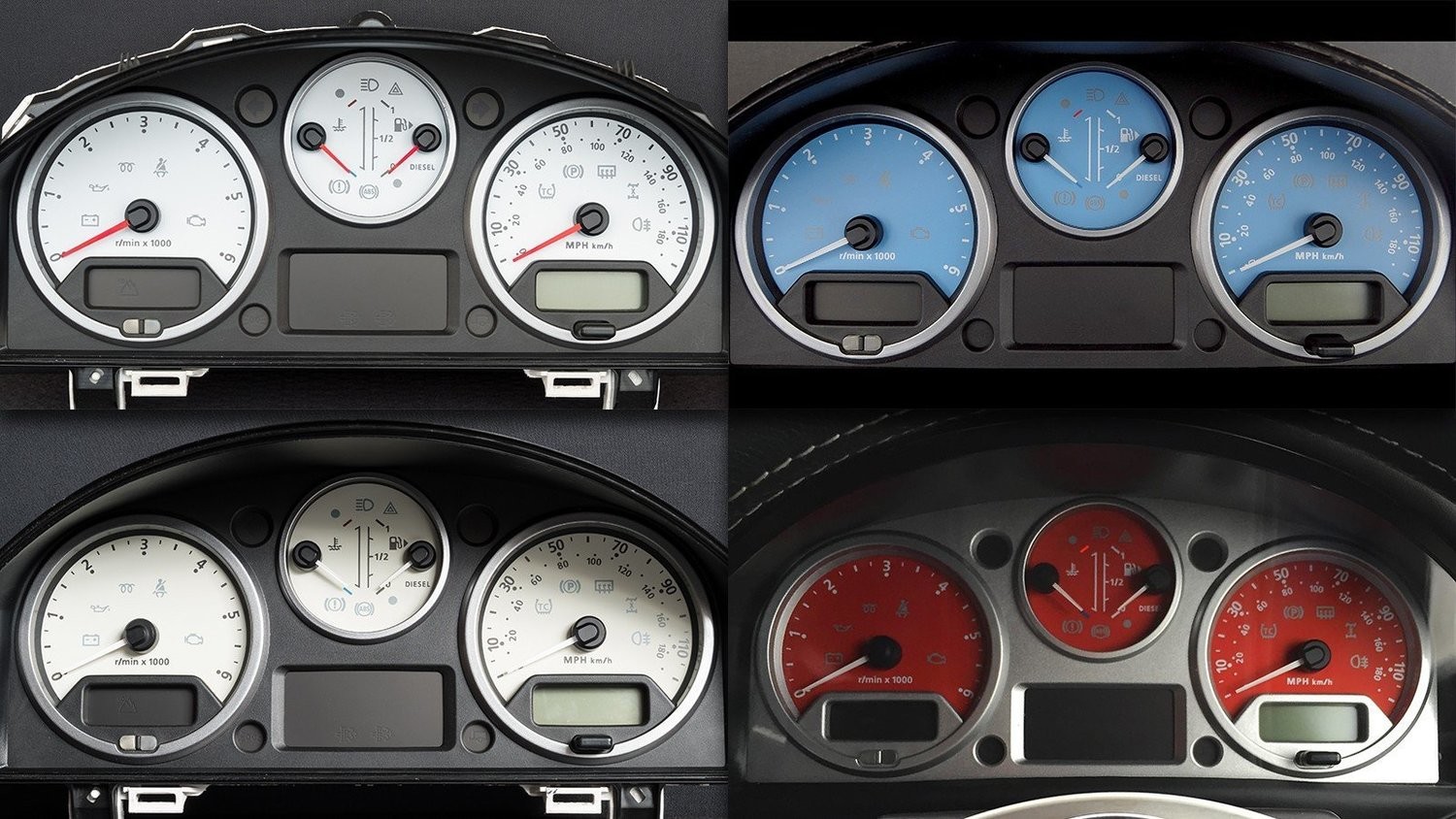 DEFENDER MPH COLOURED DIALS