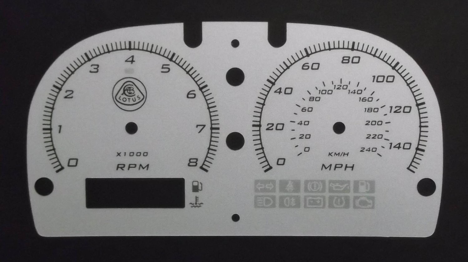 ELISE / EXIGE / VX220 MPH DIAL CONVERSION