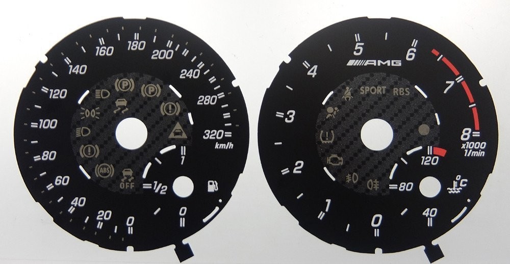 A45 / M-CLASS AMG KMH DIAL CONVERSION