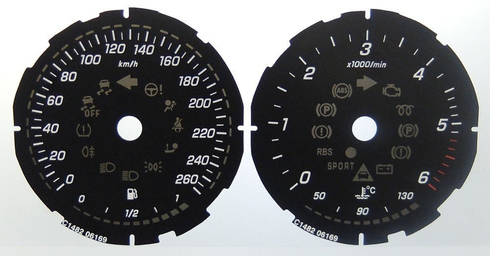 E CLASS DIESEL KMH DIAL CONVERSION