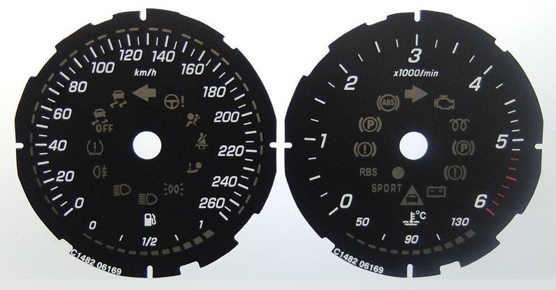 E CLASS DIESEL KMH DIAL CONVERSION