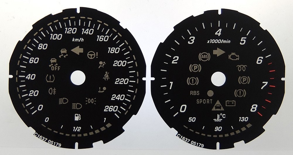 E CLASS PETROL KMH DIAL CONVERSION