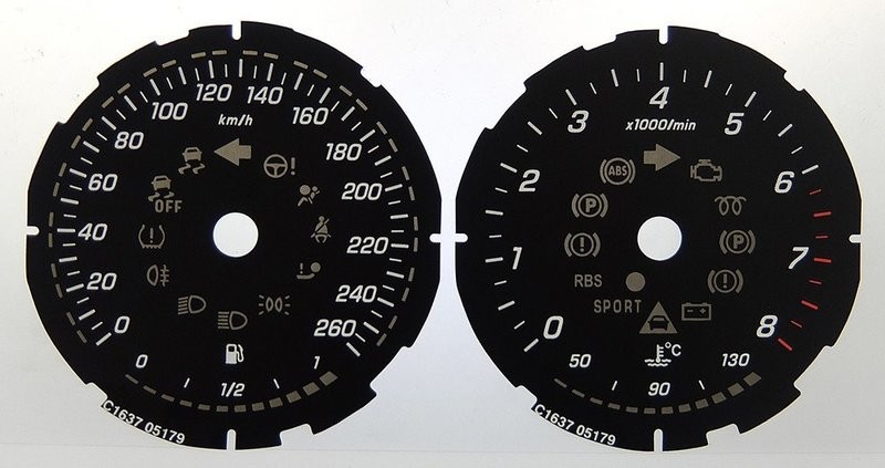 E CLASS PETROL KMH DIAL CONVERSION