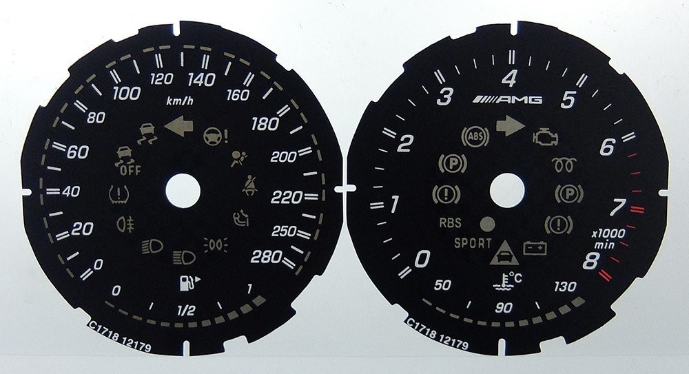 E CLASS AMG KMH DIAL CONVERSION