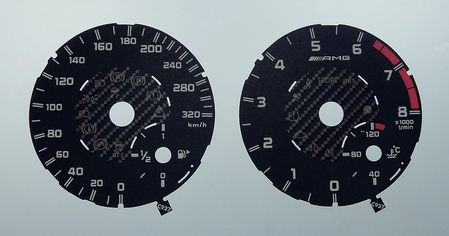 A / M-CLASS AMG KMH DIAL CONVERSION